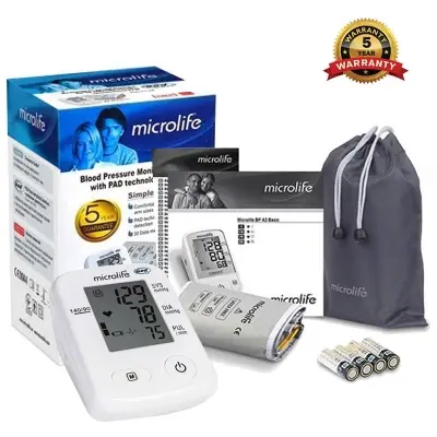 Picture of Honestime Presents Swiss Brand Microlife BP A2 Classic Upper arm Blood Pressure Machine with 5 Years Brand warranty By Honestime (White)
