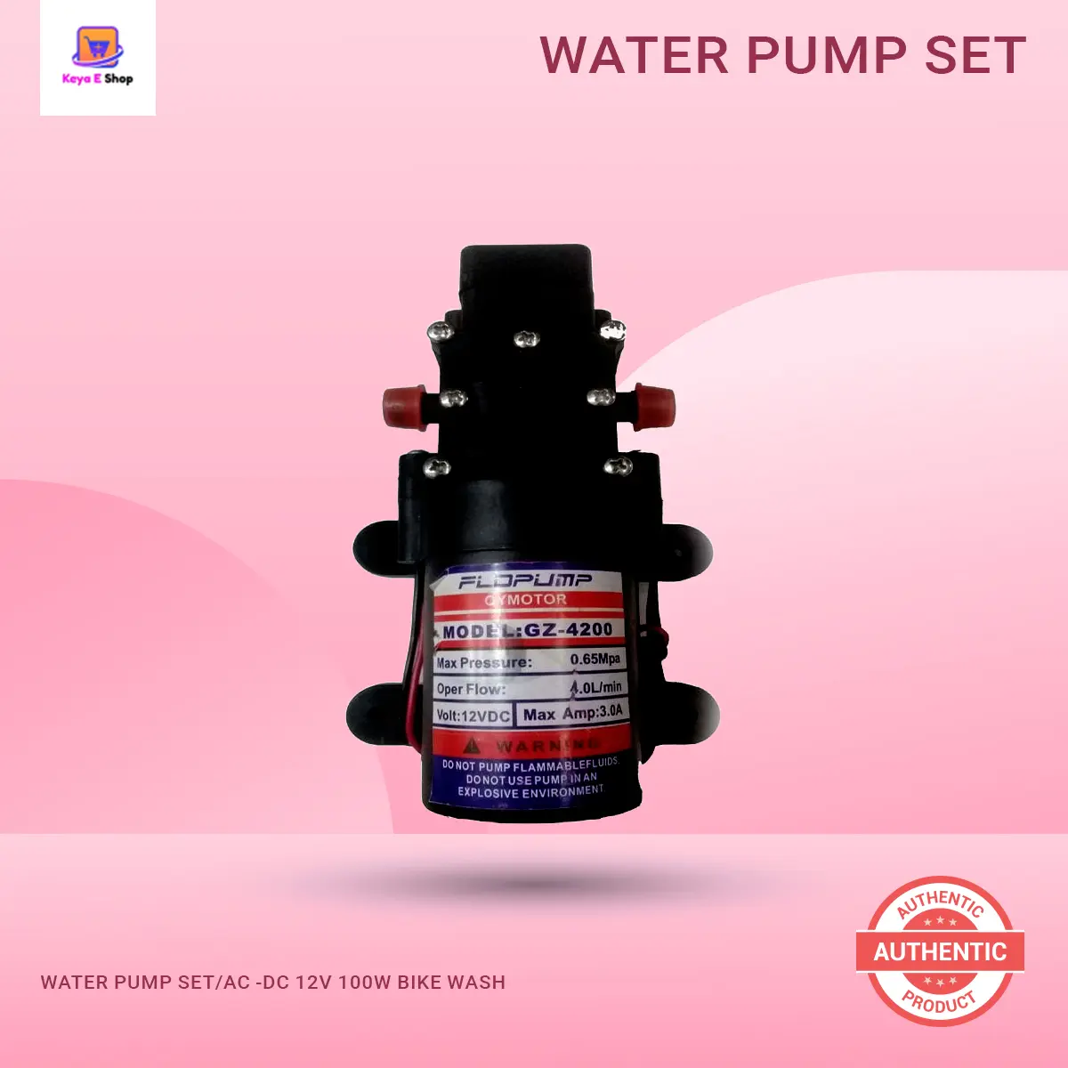 Picture of Water Pump Set/AC -DC 12V 100W  Bike Wash