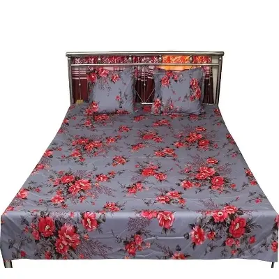 Picture of Double Size Cotton Bed Sheet With  2 Pillow Covers
