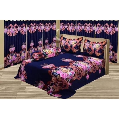 Picture of King Size Cotton Bed Sheet With  2 Pillow Covers