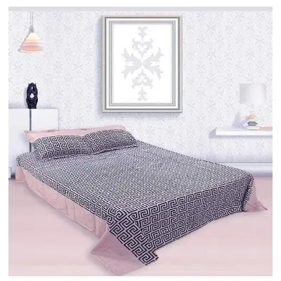 Picture of Double Size Cotton Bed Sheet With  2 Pillow Covers - Multicolor