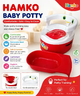 Picture of Hamko Baby Potty Training Seat with Removable Bowl & Backrest – Kids Toilet Trainer
