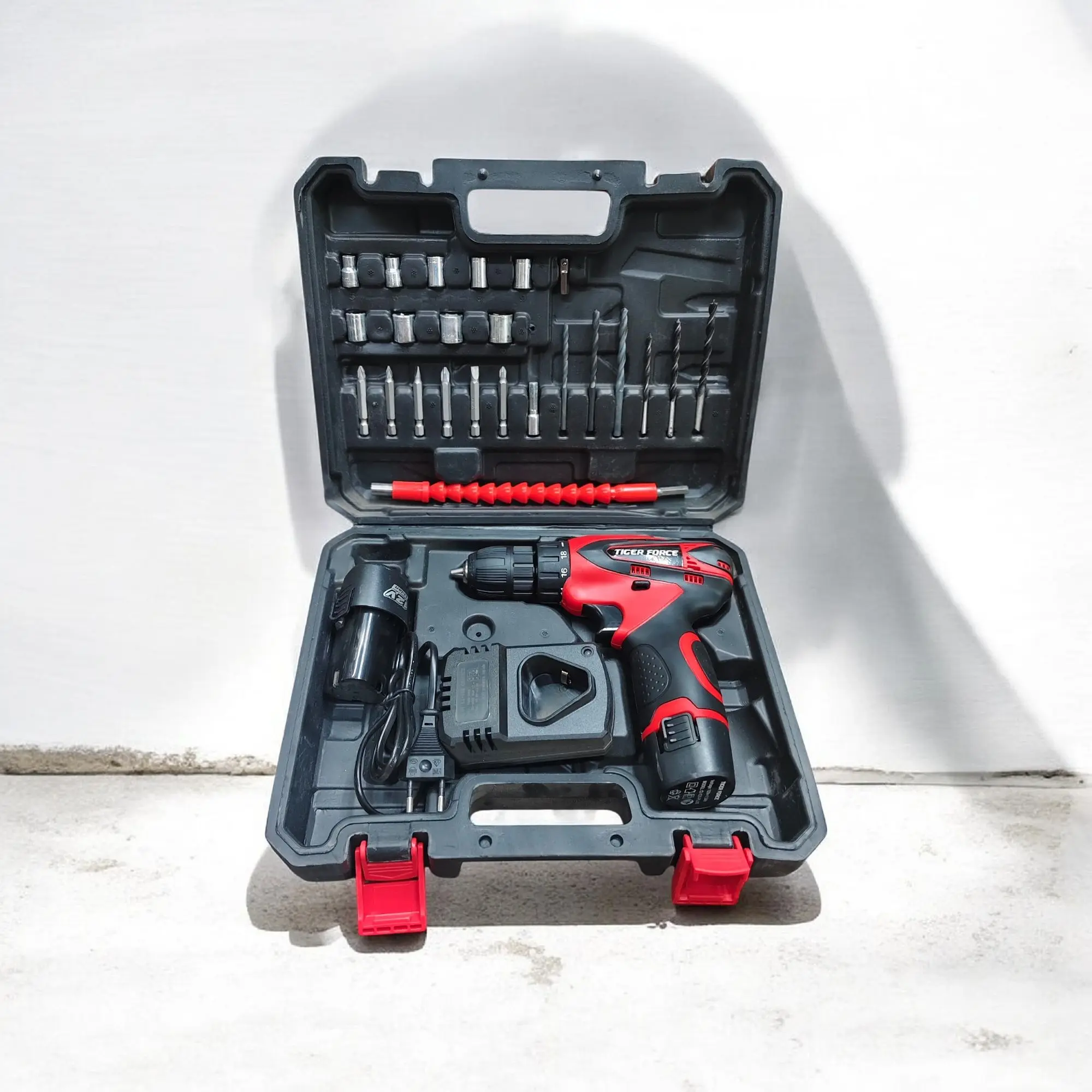 Picture of Cordless Drill Machine 12Volt 28Pcs Accessories - Red