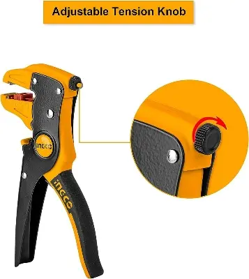 Picture of INGCO Wire Stripper, 2 in 1 Cable Wire Stripper with Cutter, 0.5mm-6mm Stripper diameter Wire Stripping Tool for Flat Ribbon Cable Wire Electrical Automotive Repair