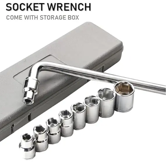 Picture of 10 pcs Socket Set (8-21 mm) 1/2" Drive - White