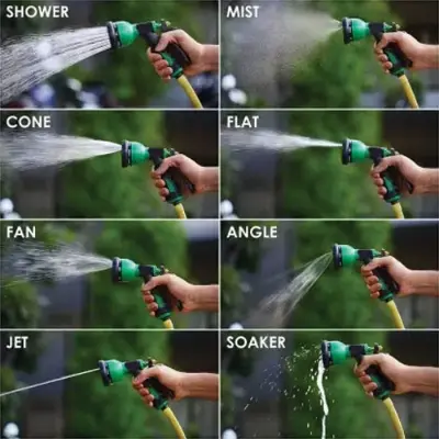 Picture of 7 Pattern Hose Nozzle Water Spray Gun Multipurpose Use Sprayer Gardening Car Bike Cleaning Sprayer