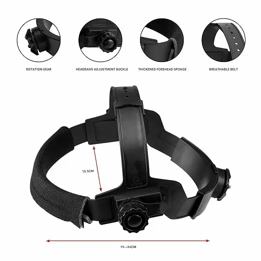 Picture of Welding Helmets True Color Solar Powered Auto Darkening Lens Welding Helmet - Black