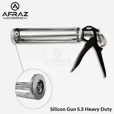 Picture of Silicon Gun S.S / Hand Caulking Gun, 13.4in Stainless Steel - White