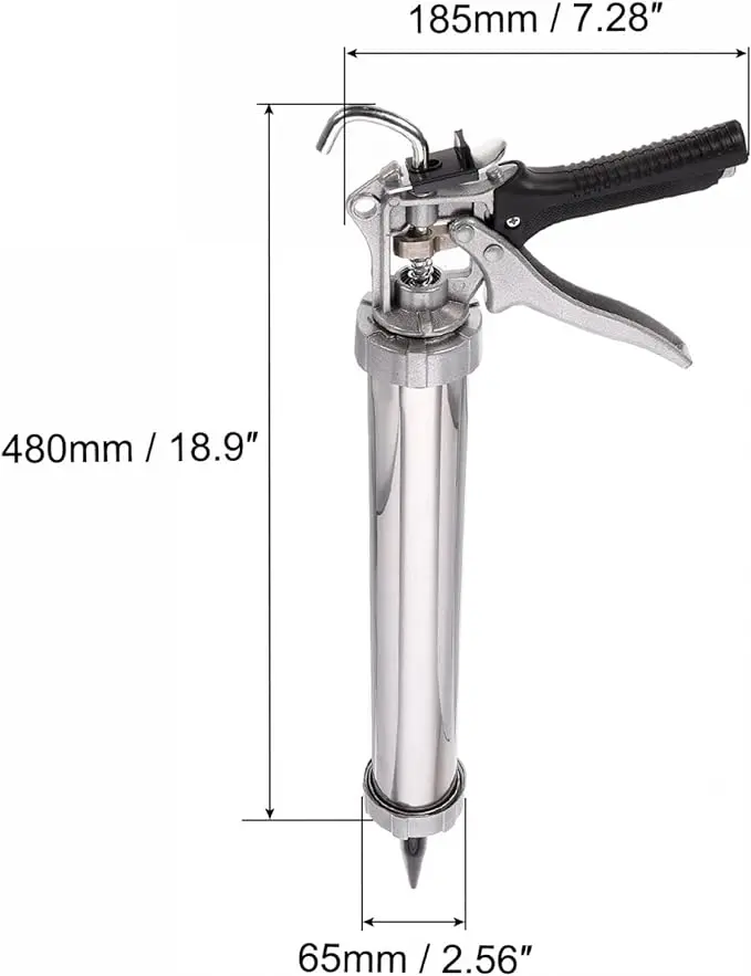 Picture of HAND CAULKING GUN/Aluminium Silicon Gun Size (480 x 65 x 190mm) - White