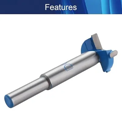 Picture of Carbide Hinge Boring Forstner Drill Bit, 25mm Diameter, 8mm Shank - Blue