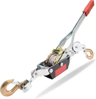 Picture of 2-Ton Come Along Winch Power Puller, Heavy-Duty 2 Gear Hand Cable Puller Tool,Automotive Hoist Cable Puller