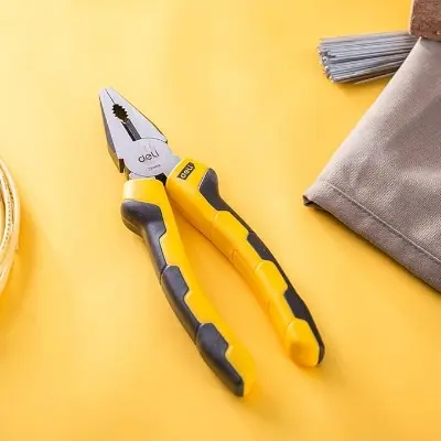 Picture of DELI DL2008 mm (8 Inch) Combination Plier - Yellow