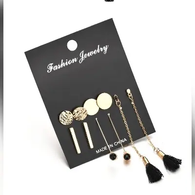 Picture of 5 Pairs of earring Set stylish and modern collection for Women's Fashion
