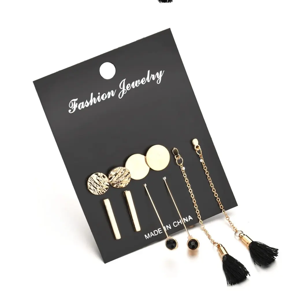 Picture of 5 Pairs of earring Set stylish and modern collection for Women's Fashion