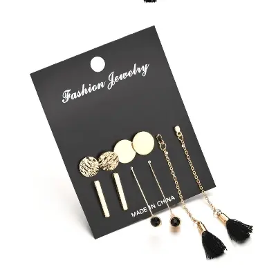 Picture of 5 Pairs of earring Set stylish and modern collection for Women's Fashion
