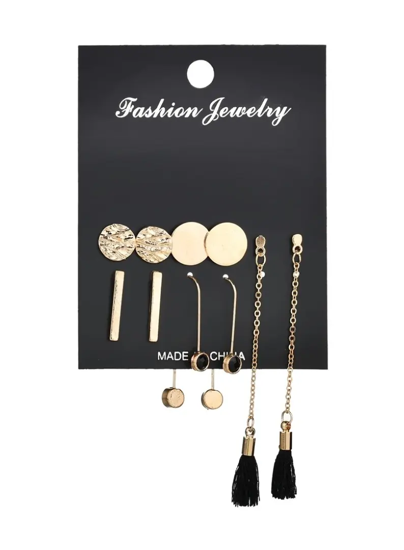 Picture of 5 Pairs of earring Set stylish and modern collection for Women's Fashion