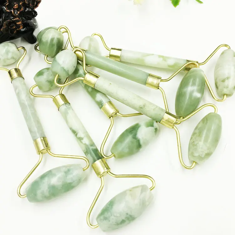 Picture of 1 Piece Facial Massage Face-Lifting Natural Jade Roller Double Head Massage Tool Facial Jade Push Facial Lift Massanger Skin Care - Black Head Remover