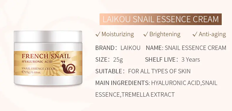 Picture of LAIKOU French Snail Hyaluronic Acid Snail Essence Cream- 25g