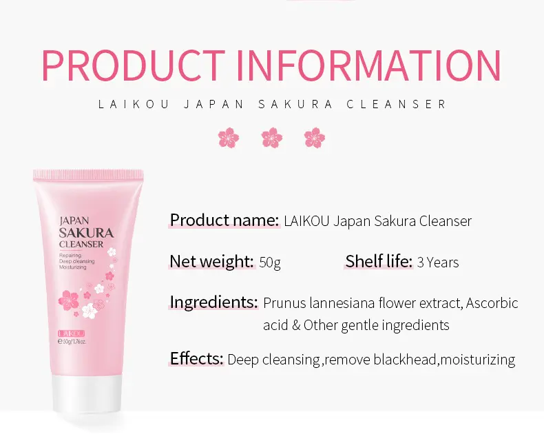Picture of LAIKOU Japan Sakura Face Cleanser- 50g