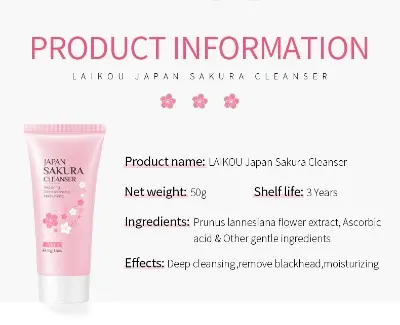 Picture of LAIKOU Japan Sakura Face Cleanser- 50g