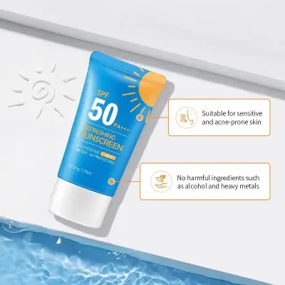 Picture of LAIKOU Refreshing Sunscreen Moisturizing Oil Conrol Sunblock Cream SPF 50 PA+++ (50g)