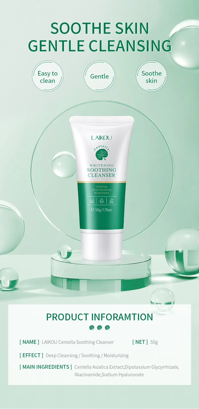 Picture of LAIKOU Whitning Soothing Cleanser- 50g