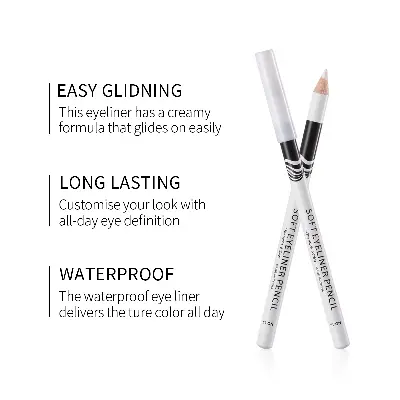 Picture of Menow White Eyeliner Waterproof Makeup White EyeLiner Pencils- 1g