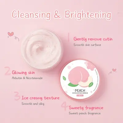 Picture of LAIKOU Scrubs Natural Pore Shrinking Skin Exfoliating Peach Scrub- 90g