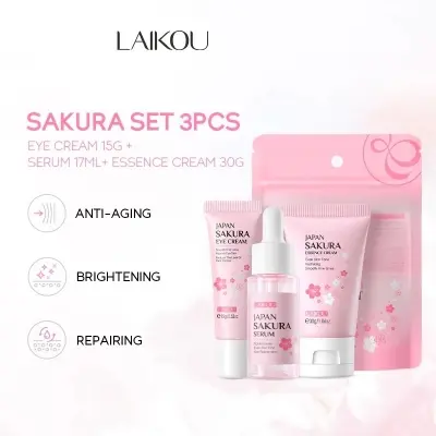 Picture of LAIKOU Japan Sakura 3 Pcs/set Skin Care Set- 62g