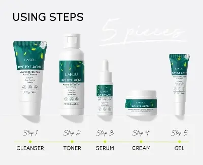 Picture of LAIKOU Bye Bye Acne Australia Tea Tree Acne Skin care Set- 5pcs/Set