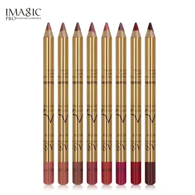 Picture of IMAGIC 8 Colours Longlasting Waterproof Makeup lipliner Pencil Kit- 8 Pcs