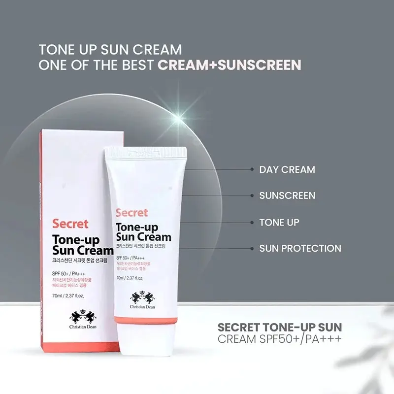 Picture of Christian Dean Secret Tone-Up SPF50+ PA+++ Sun Cream– 70ml
