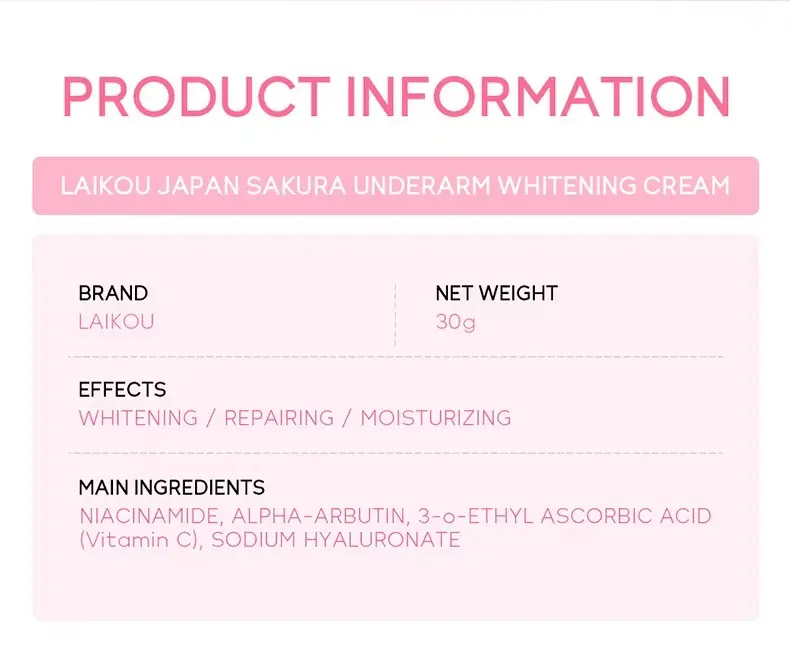 Picture of LAIKOU Japan Sakura Underarm Beauty Cream- 30g