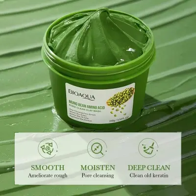 Picture of BIOAQUA Mung Bean Amino Acid Pore Cleansing Clay Mask- 100g