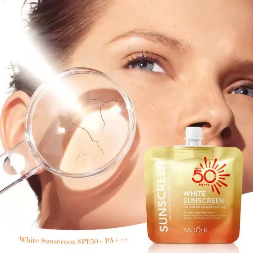 Picture of SADOER SPF 50+ PA+++ White Isolation Protection 6 in 1 White Sunscreen- 30g