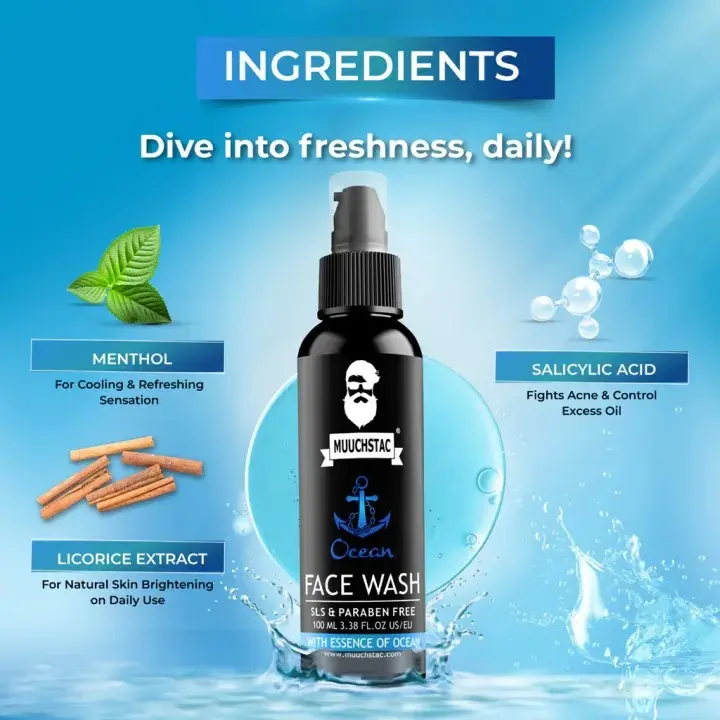 Picture of Muuchstac Ocean Deep Cleansing Men Face Wash- 100ml
