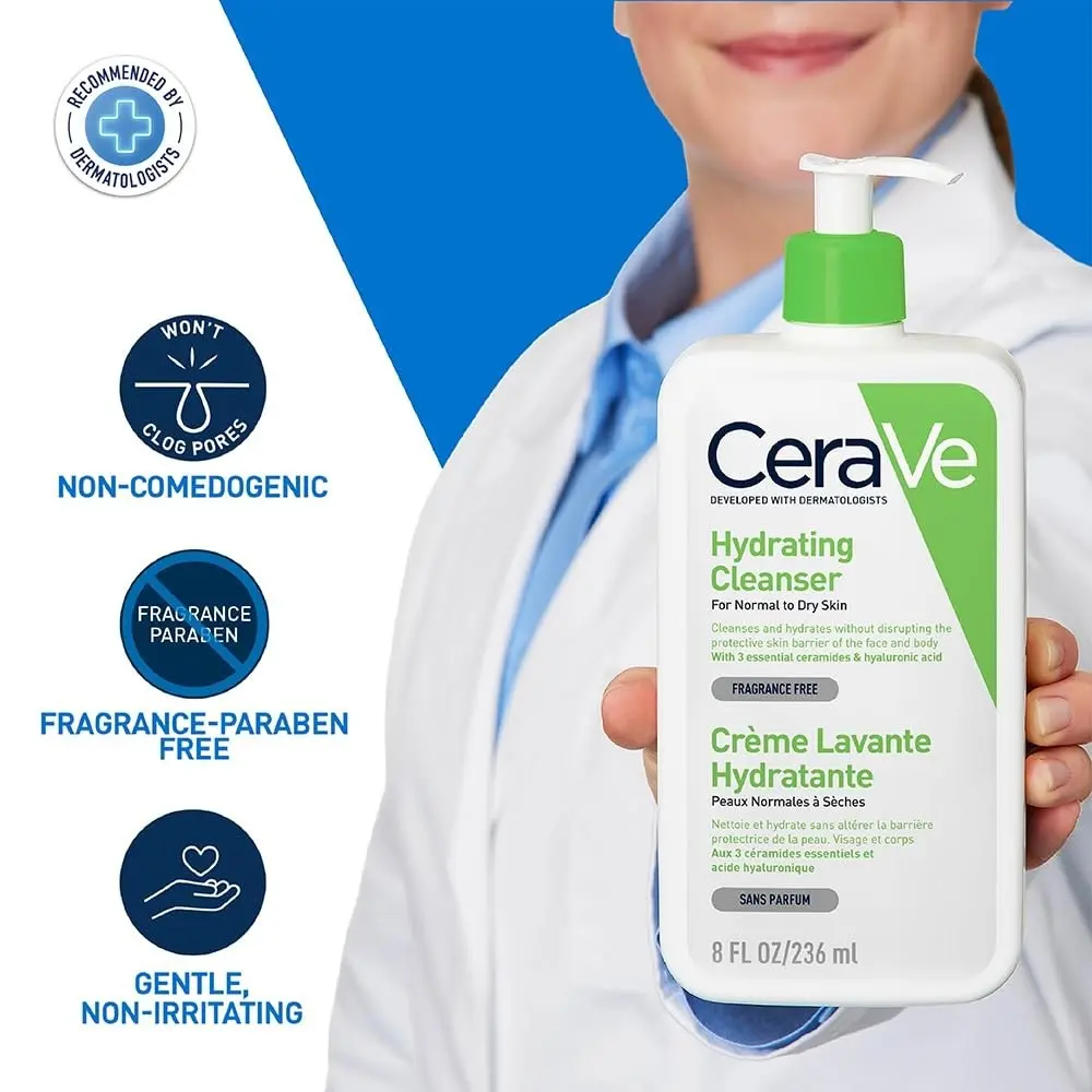 Picture of CeraVe Fragrance Free Hydrating Face Cleanser- 236ml