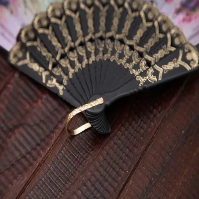 Picture of Folding Fan 1PC Lace Hand Held Folding Fan Dance Party Wedding Decor Fan Chinese Hand Fan(Multicolor)