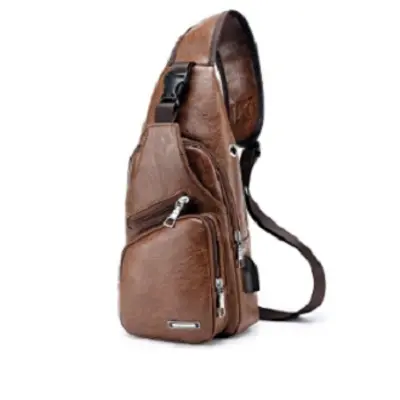 Picture of Men's fashion Men's Chest Bag Crossbody Men's Bag(Brown)