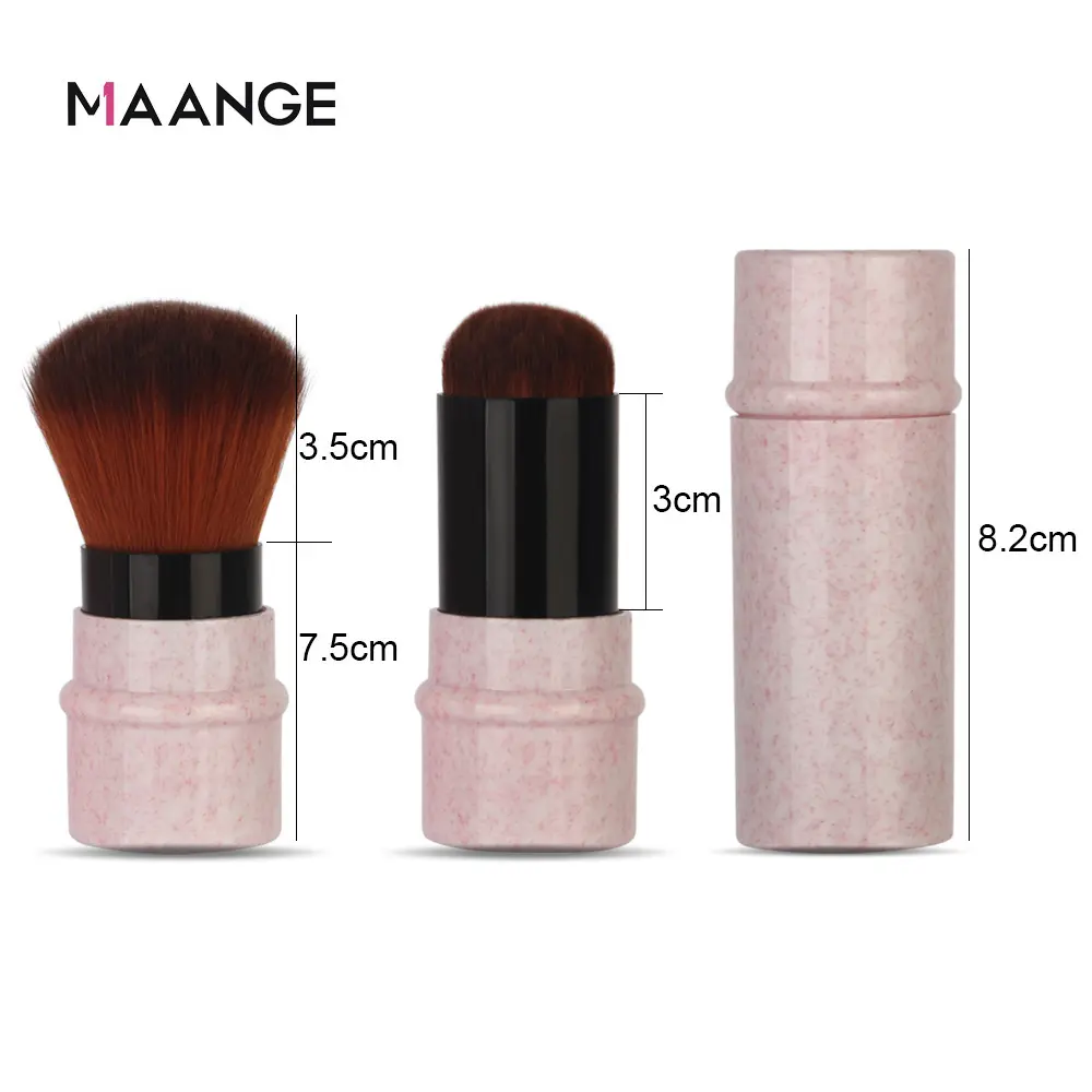 Picture of Marble Blush Brush Telescopic Brush Makeup Brush Loose Powder Beauty Tools - Makeup Brush Set(Marble Pink)