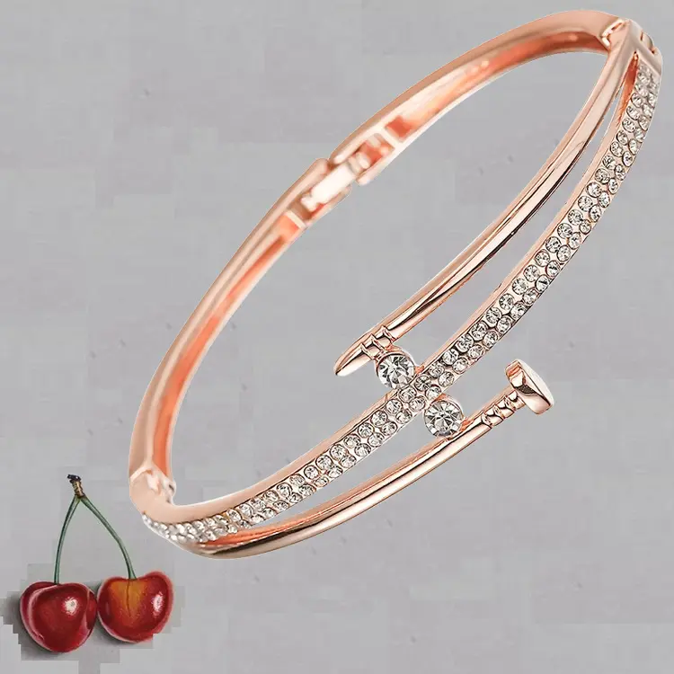 Picture of Nail Bracelet Women's Jewelry Alloy Bracelet Handicraft for women's fashion(Rose Gold)