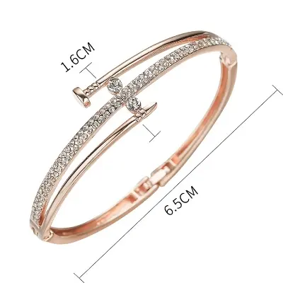 Picture of Nail Bracelet Women's Jewelry Alloy Bracelet Handicraft for women's fashion(Rose Gold)