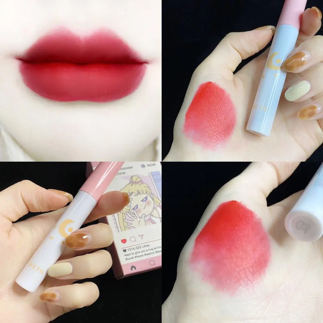 Picture of 8 Pcs/set of Cigarette tube lip glaze set matte matte white lipstick student gift Lipstick set(8 Pack)