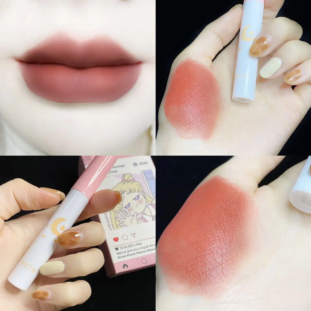 Picture of 8 Pcs/set of Cigarette tube lip glaze set matte matte white lipstick student gift Lipstick set(8 Pack)
