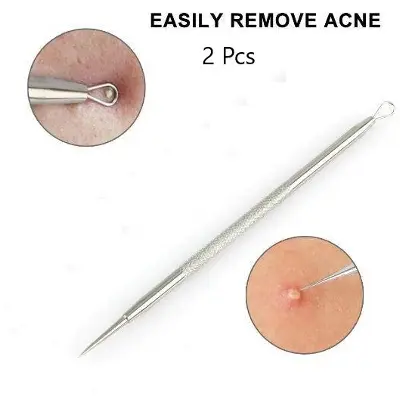 Picture of Blackhead Remover Tool Acne Pimple Spot Extractor Pin - Silver 2 Pieces(Face)