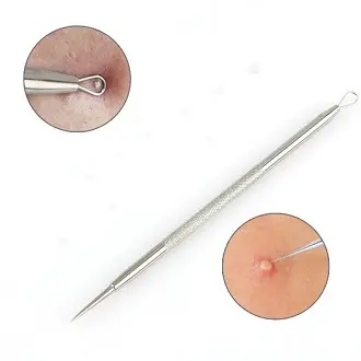 Picture of Blackhead Remover Tool Acne Pimple Spot Extractor Pin - Silver 2 Pieces(Face)