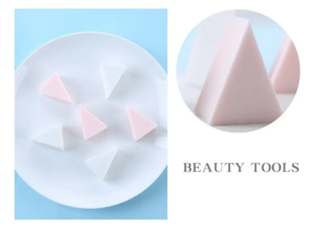Picture of 25 Pieces soft triangles sponge makeup puff bag soaked water bigger skin soft puff(Random)