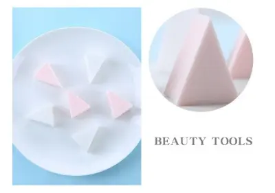 Picture of 25 Pieces soft triangles sponge makeup puff bag soaked water bigger skin soft puff(Random)