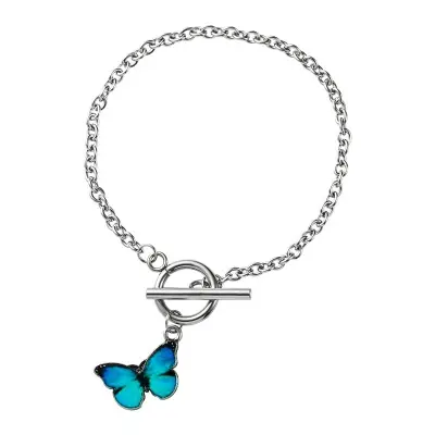 Picture of 2 Pcs/Set Blue And Purple Color Butterfly Bracelet For Women Fashion - Bracelet(Blue)