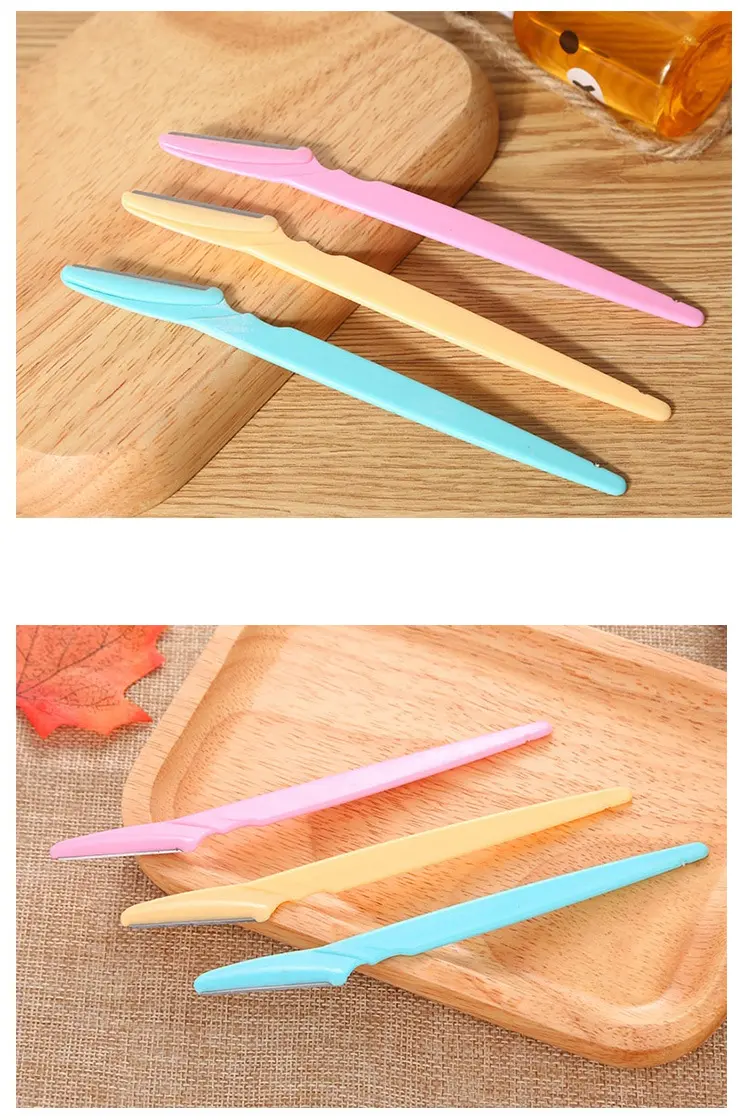 Picture of Tik Tok 3 sets of stainless steel eyebrow trimmers, eyebrow trimmers set three eyebrow trimmers(Multicolor)